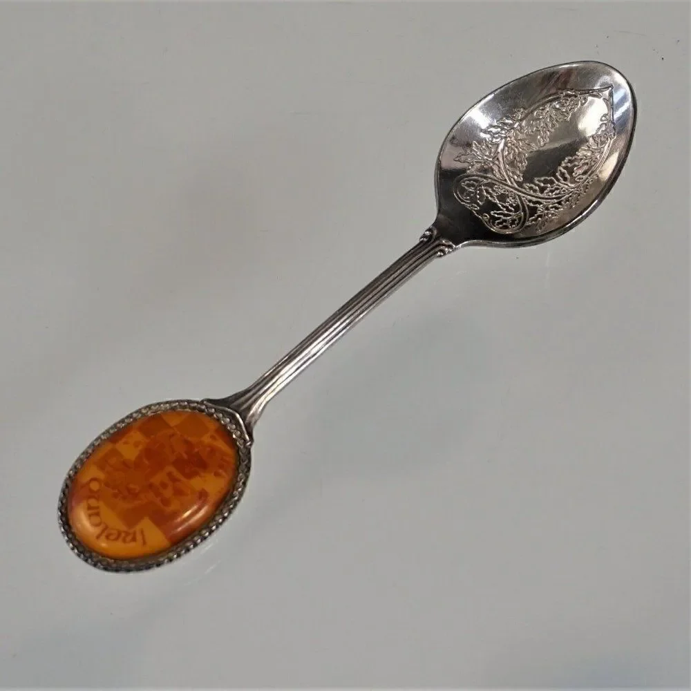 Map Of Ireland Vintage Souvenir Spoon Silverplate
